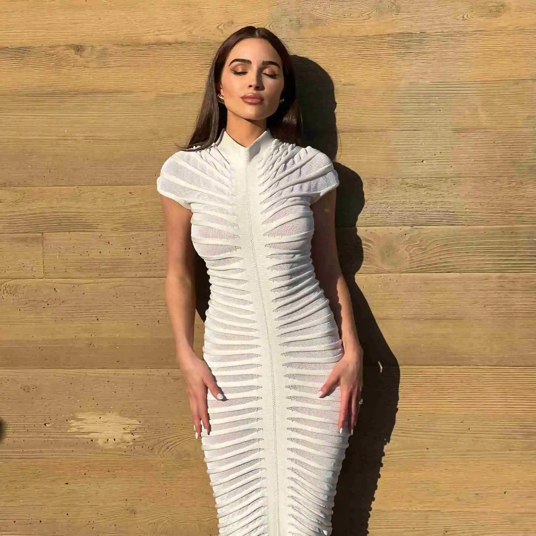 Fashion Women Sexy Ankle-length Knitted Dress Striped Solid Lady Elegant  Party Round Neck Long Club Dresses| Alibaba.com
