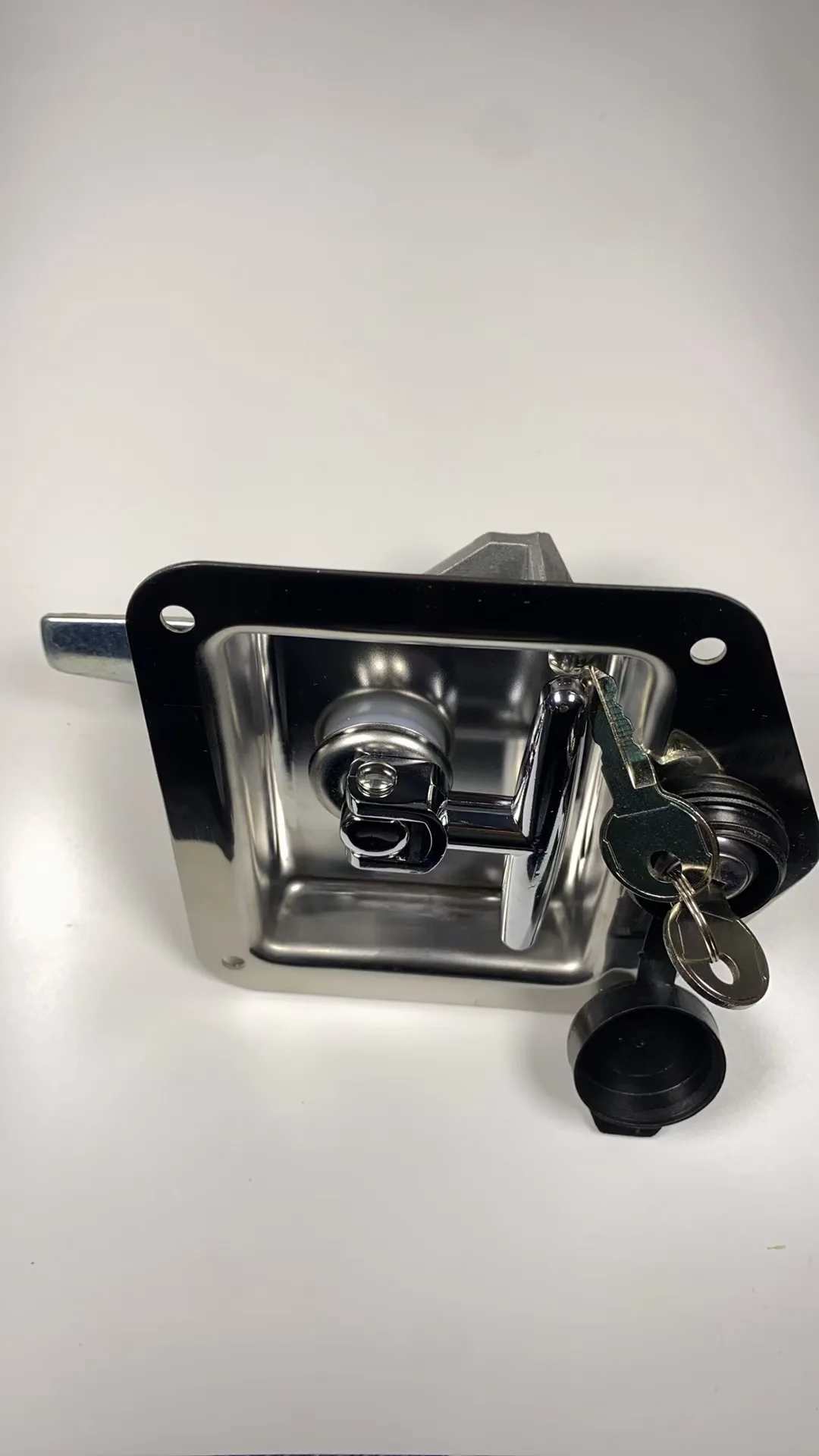 Standard Zinc T-Compression Handle Toolbox Paddle Latch Locks Stainless Steel with Galvanized Finish