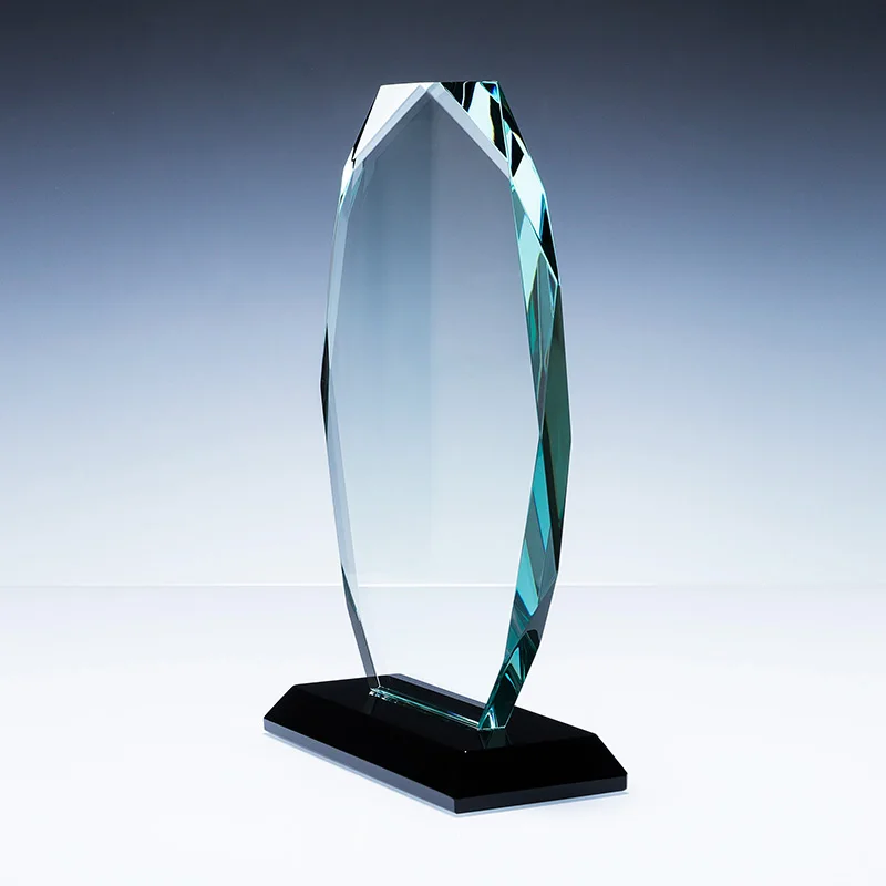 Commercial decoration custom blank crystal trophy Glass trophy supplier