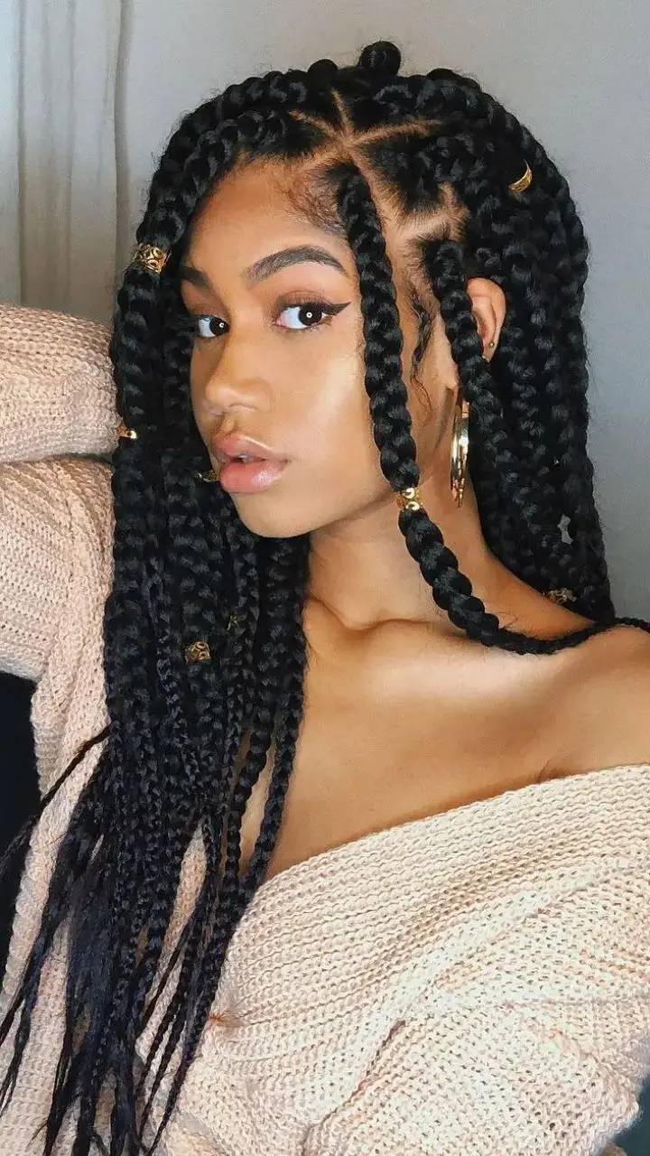 Synthetic dreads and Braided Hair Extensions Set (106 pieces) Amazon.com : Boho Dreadlocks extension Synthetic Double Ends  main image 4