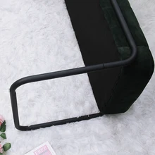 Custom Foldable Green Velvet Ottoman Sofa Gold Legs Bedroom Fabric Bench with Storage Bed End Pouf Shoes Changing Stool