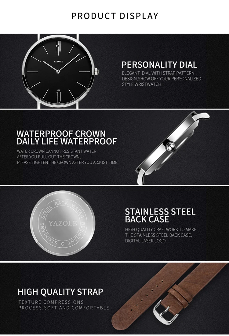 Yazole Quartz Watch Men Watch Top Brand Luxury Famous 3 Seconds Luminous  Watch | eBay