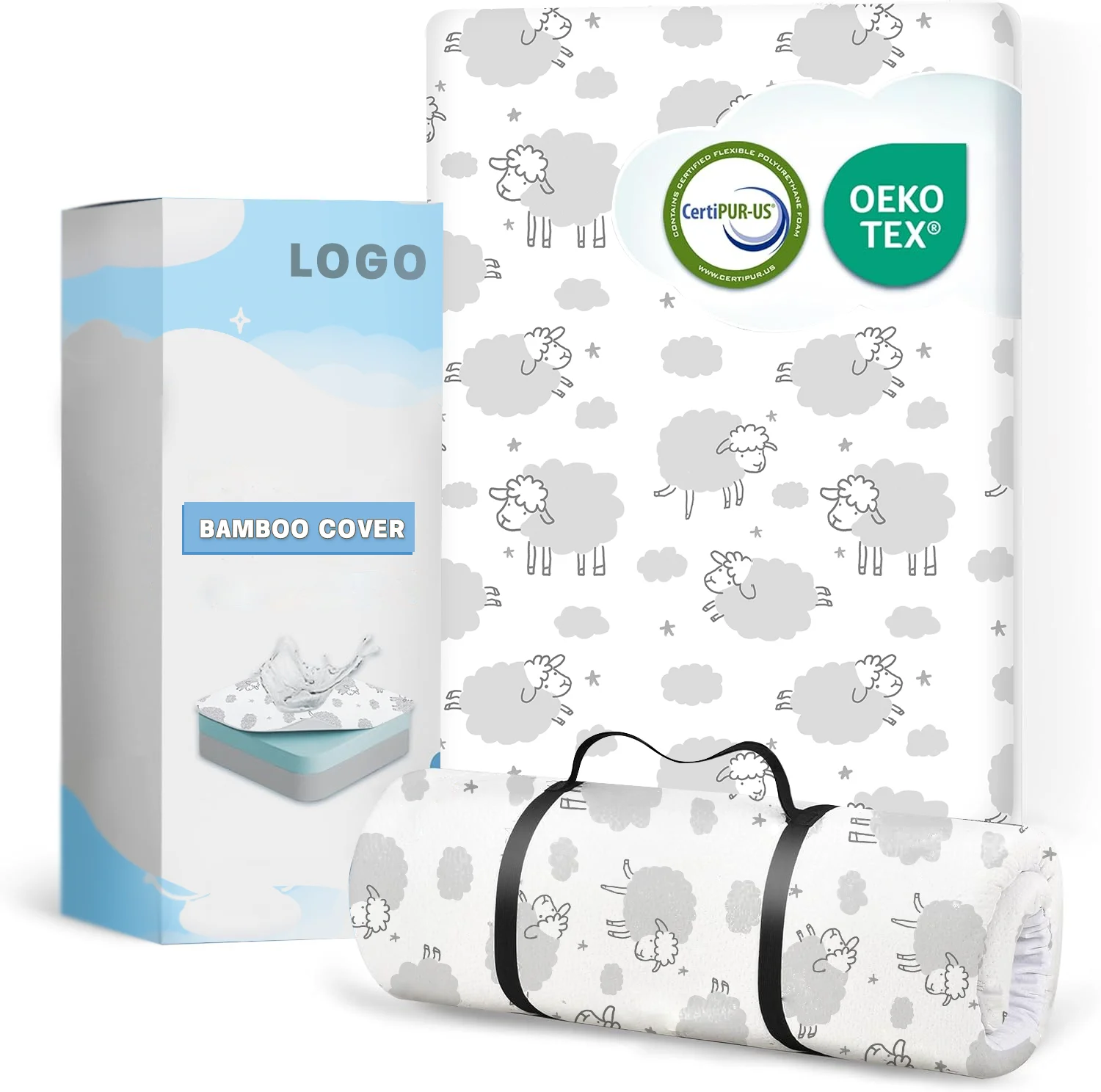 Breathable Memory Foam Toddler Mattress Waterproof Baby Mattresses for Crib and Toddler Bed