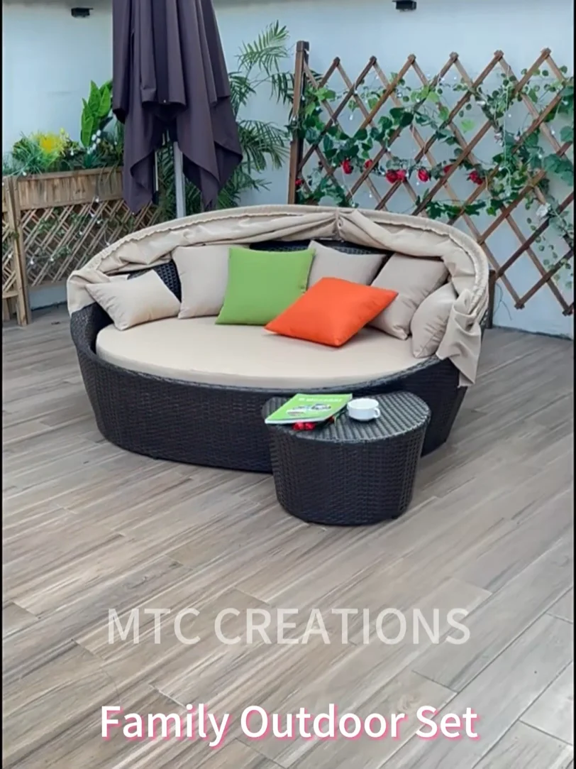 Eco-friendly Day Bed Rattan Beach Sun Chaise Lounge Outdoor Furniture ...