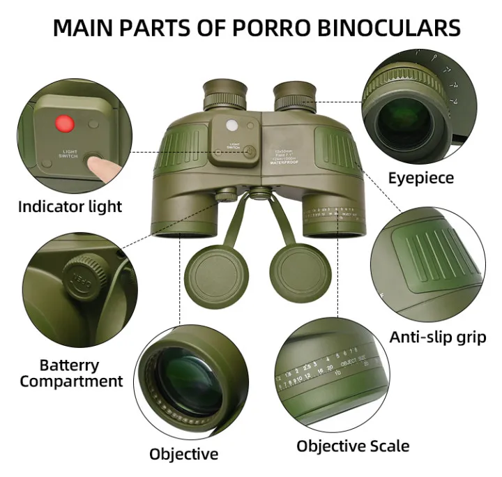 BINOCK 7x50 Russian Binoculars 10X50 Range Finder Powerful Telescope  Binoculars Marine Binoculars for Fixed Focal Length