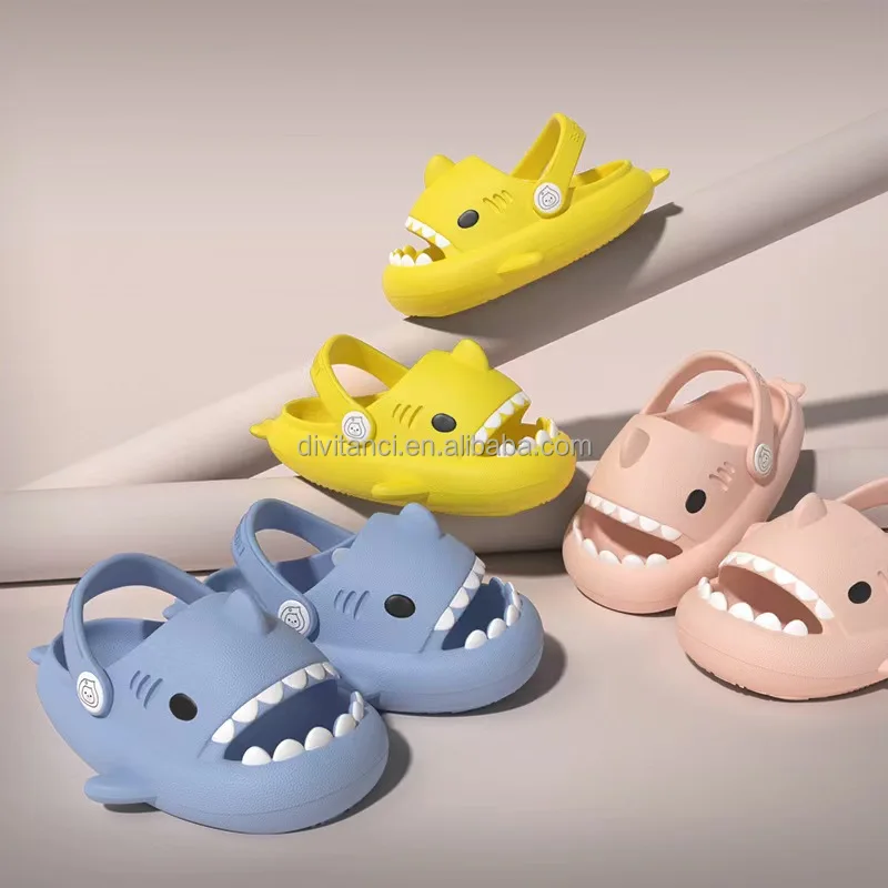 Children's Cute Shark Shoes Summer Baby Nonslip Thick Sole Sandals