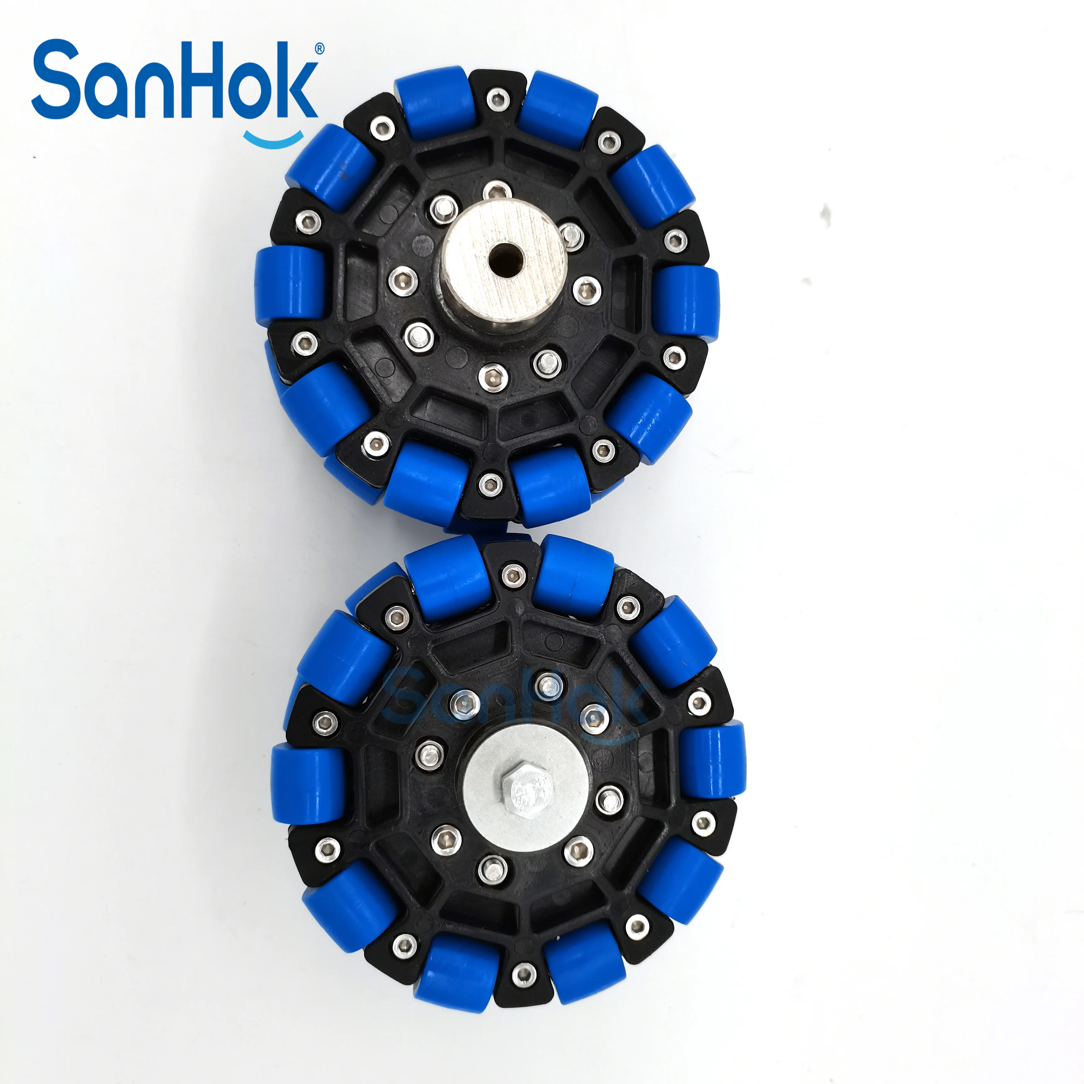 High Quality 8-Inch Forklift Motor with 60Kg Load Capacity 4 Pcs 120Mm Macnum AGV Omni Wheel Nylon and Rubber Material