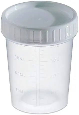 Disposable Plastic Medical Patient Test Sample Cup Sputum Fecal Specimen Collector 30ml 60ml 120ml Stool Urine Container