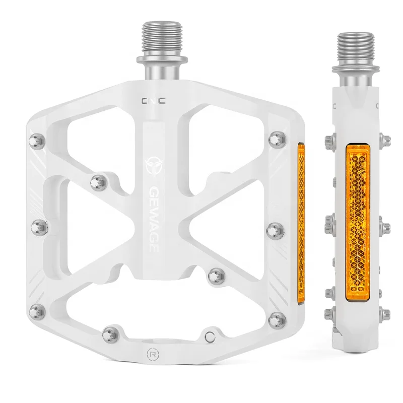 Pédales VTT Aluminium CNC GEWAGE - Axe Acier, Picots Réglables, étanches - Pour Trail, Gravel, Trekking Et Downhill - 5
