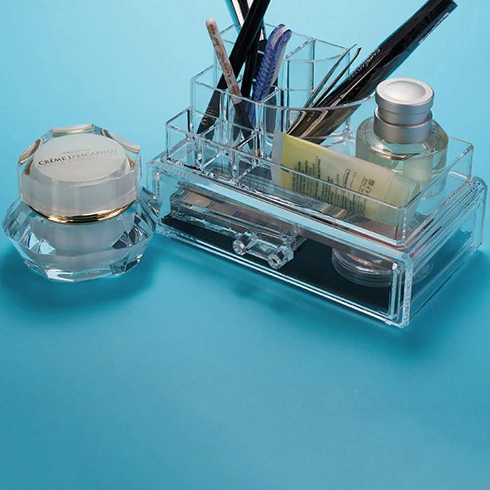 Cross Border Transparent Acrylic Stackable Drawer Storage Boxs Accessories Container Makeup Organizers