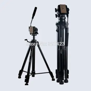 YUNTENG-VCT-880 Universal Pro Camera Tripod With Fluid Video Head for Professional Video Capture Tripod DSLR SLR Camera product image