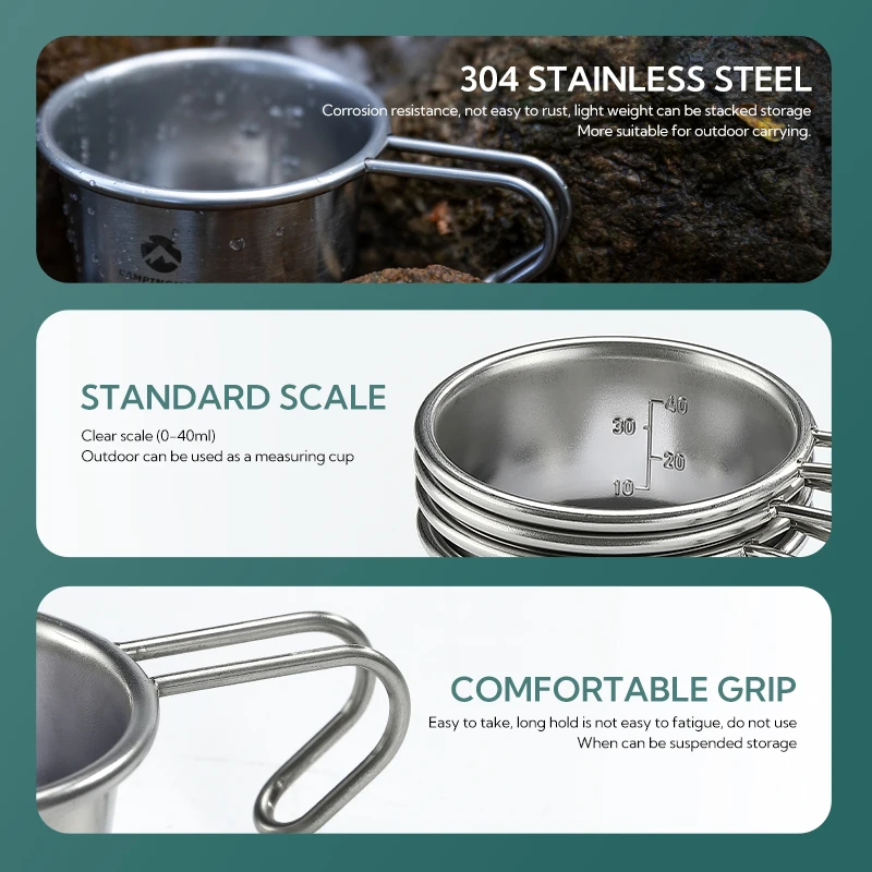 Measurable Mug Camping Plates And Bowls Set Titanium Camping