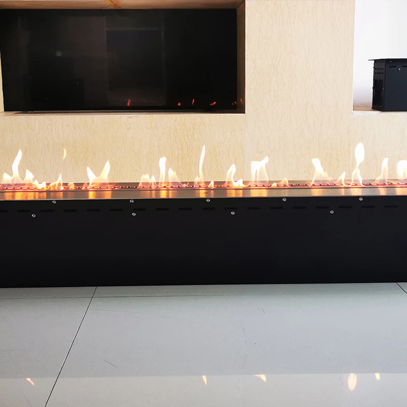 Custom Titanium Plating Automatic Smart 60 Inch Remote Control Alcohol Fireplace Insert Bio Ethanol Fireplace burner