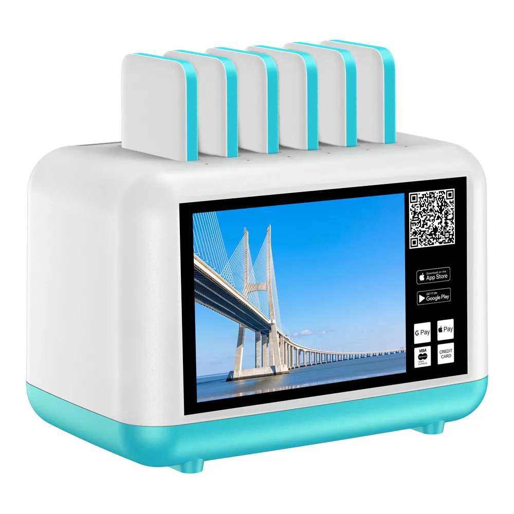 Public power bank 5000mah charger station mobile phone portable sharing charging station for restaurant