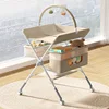 Beige (Ajouter un support à jouets et un panier de rangement à double niveau)