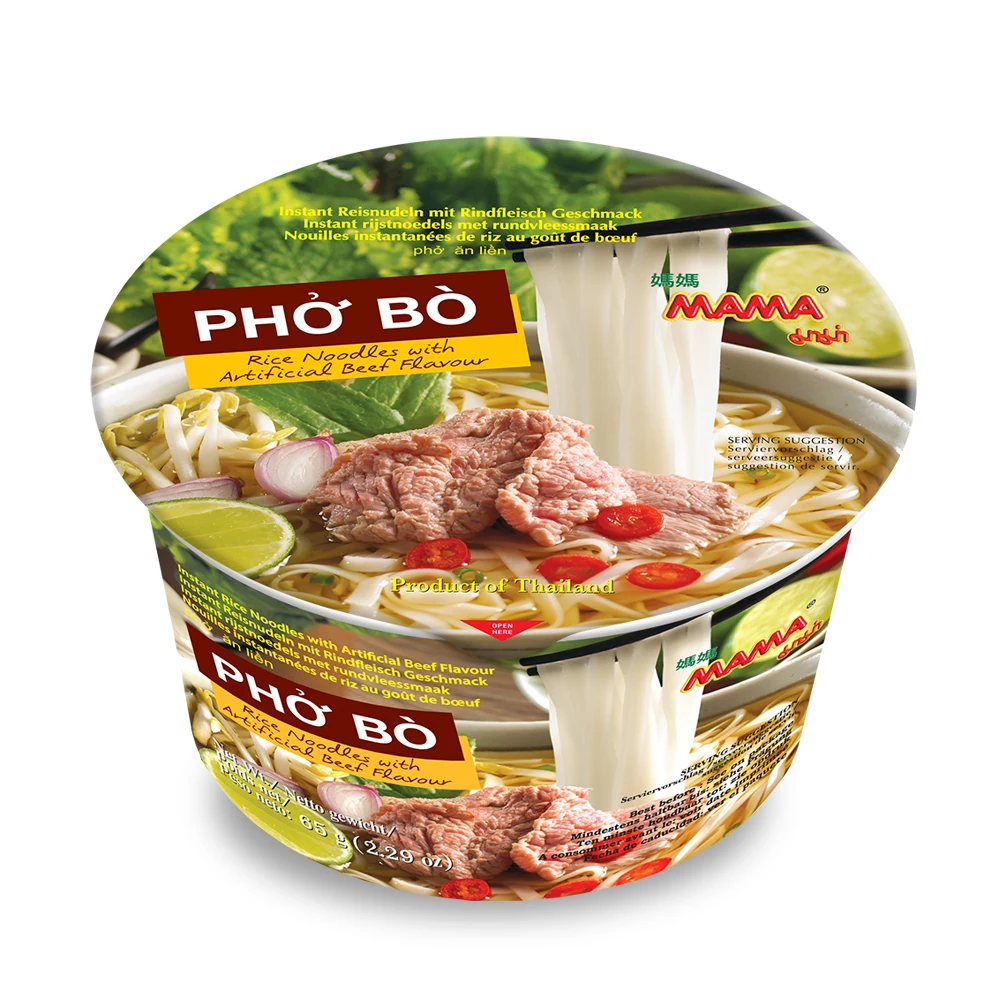 mama bowl instant rice noodles with artificial beef flavour viet
