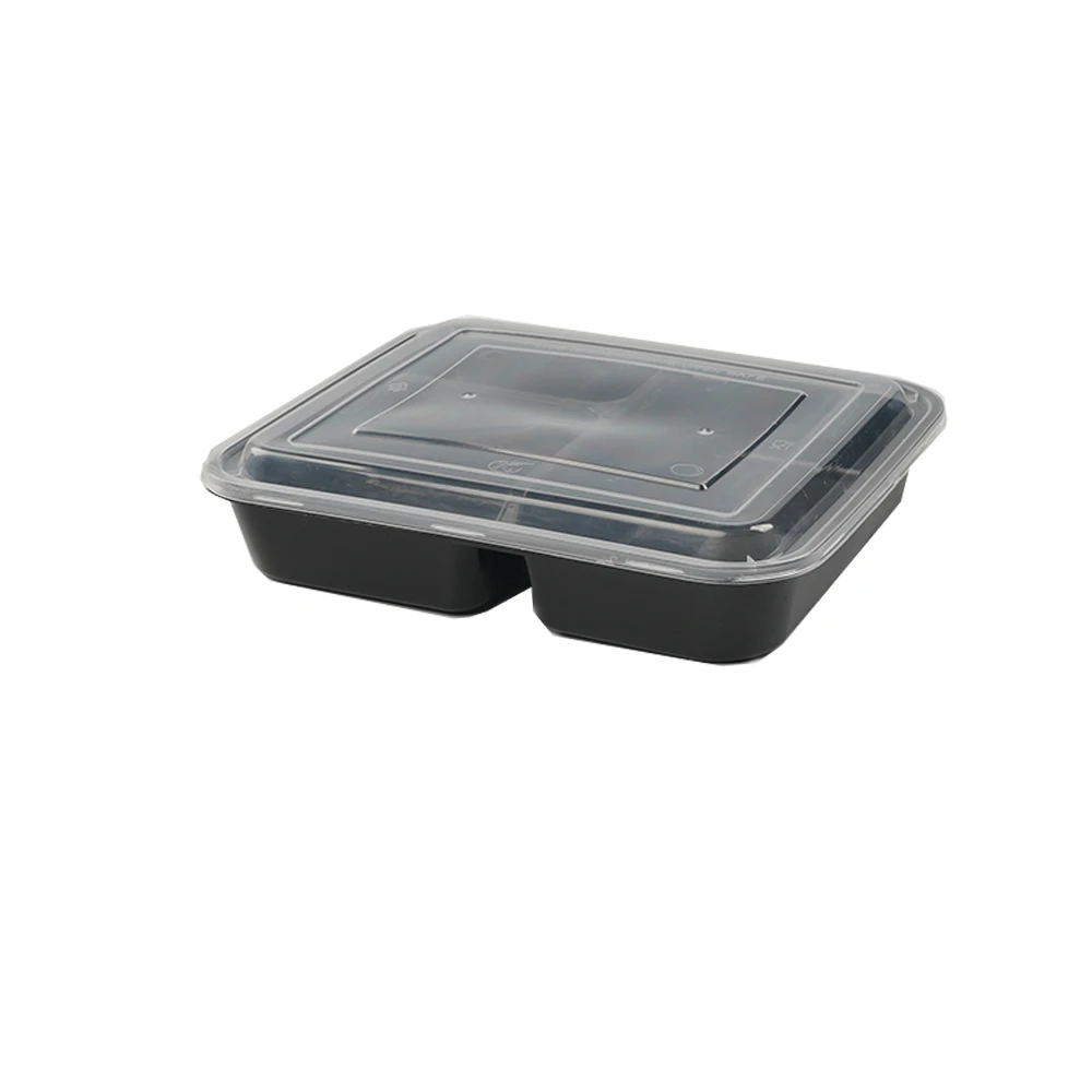 Disposable Lunch Box w/Lid (50pc) (Black) CK-8307 – Eden