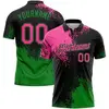 Rose, noir et vert