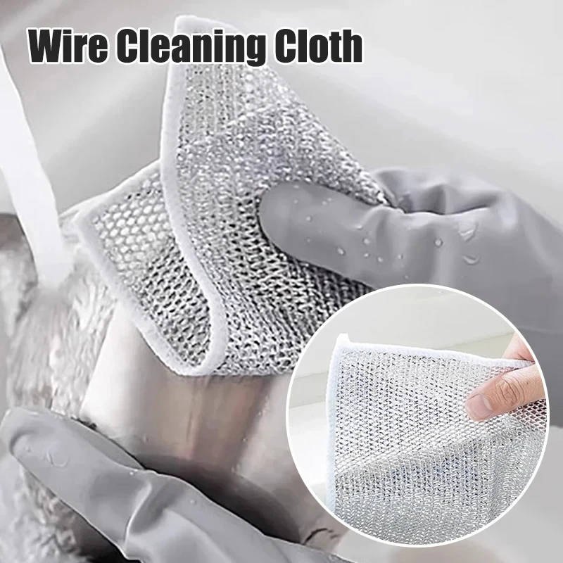 Silver Wire Dishcloth Kitchen Instead Of Steel Wool Magical Scouring