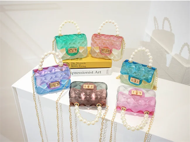 Mini Chain Strap Messenger Purses Fashion PVC Jelly Bags Women Handbags For Young Ladies