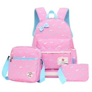 Custom Printed Cute Kids Primary Teenage Student Girls School Backpack Bag Set