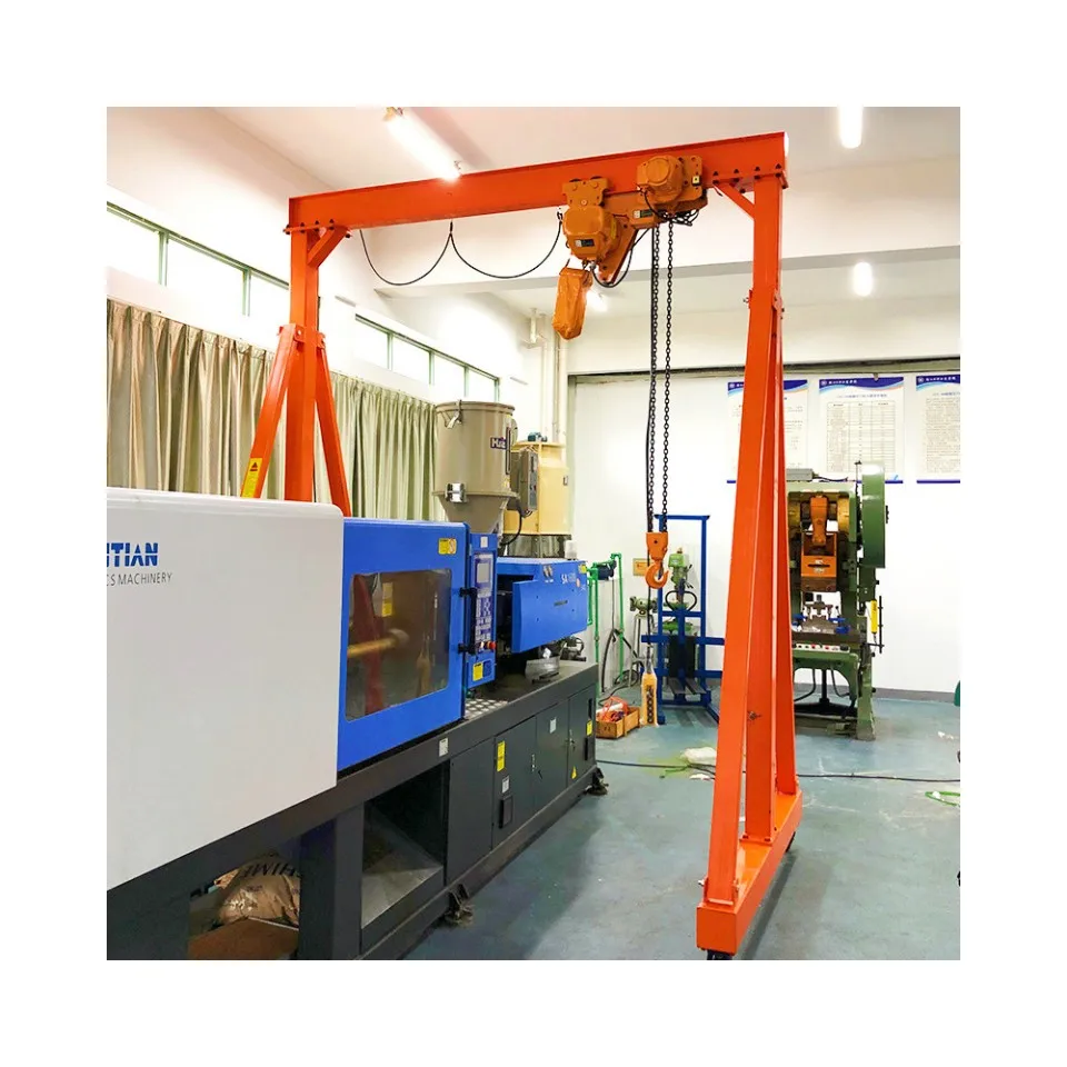 Mini Small Electric Mobile Gantry Crane 1 2 3 5 10 Ton Workshop Portal ...