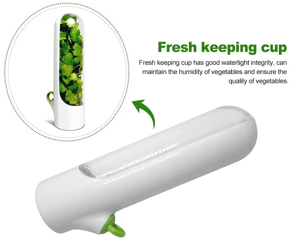 2023 New Herb Saver Best Keepe Breathable Fresh Herb Keeper Storage