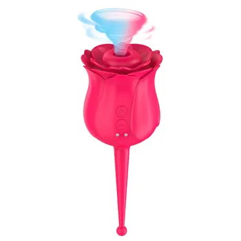 Rose Shaped Tongue Licking Sucking Vibrator Clit Sucker Clitoral Stimulator Pink Red Vibrating Rose Sex Toy Rose Vibrator