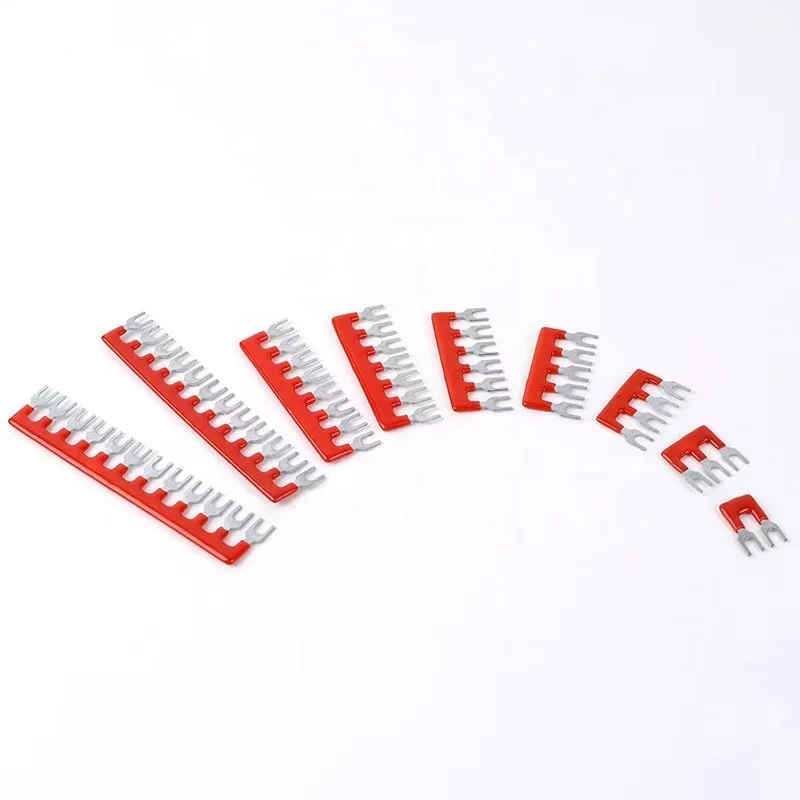 thumbnail image 2 of 20Pcs Black Jumper Block Terminal Strip Copper Fork TB Series 15A... 2 of 9