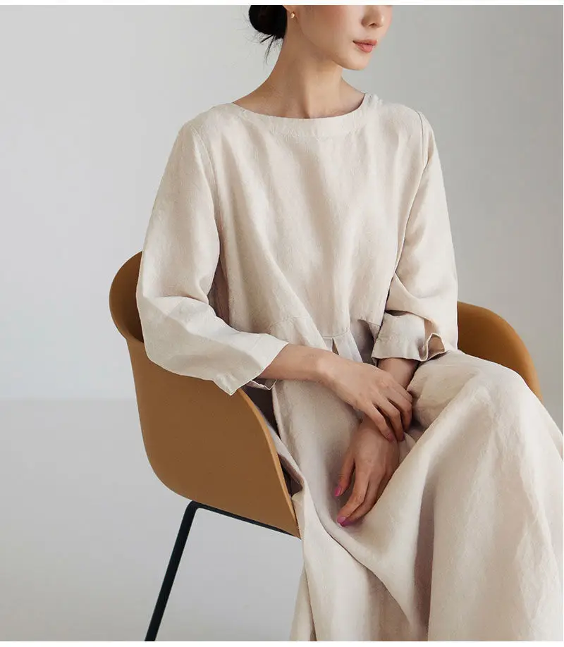 Shop Our S-XL College Style Dress - Loose, Comfortable Linen