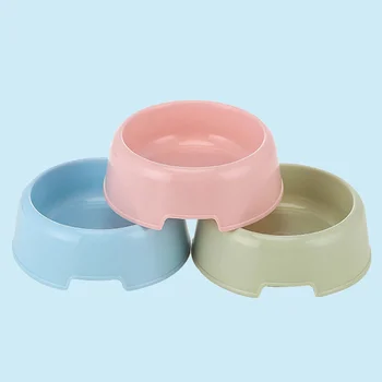 Lynpet Factory High Quality Round Shape Candy Color Pet Feeding Bowl Cheap Plastic Dog Bowls