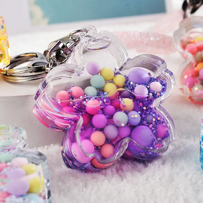 Creative into Oil Cherry Blossom Key Chain - Cute Gift