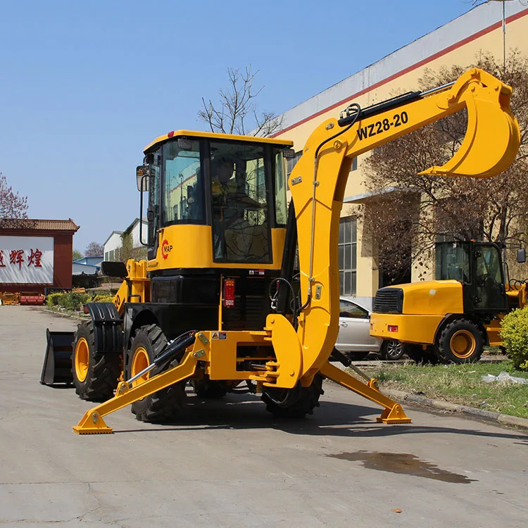 Factory Direct 1Ton/2Ton/2.5Ton Rated Load Backhoe Loader Mini 4WD Terrain Vehicle Front End Loader with Back Hoe Excavator CE