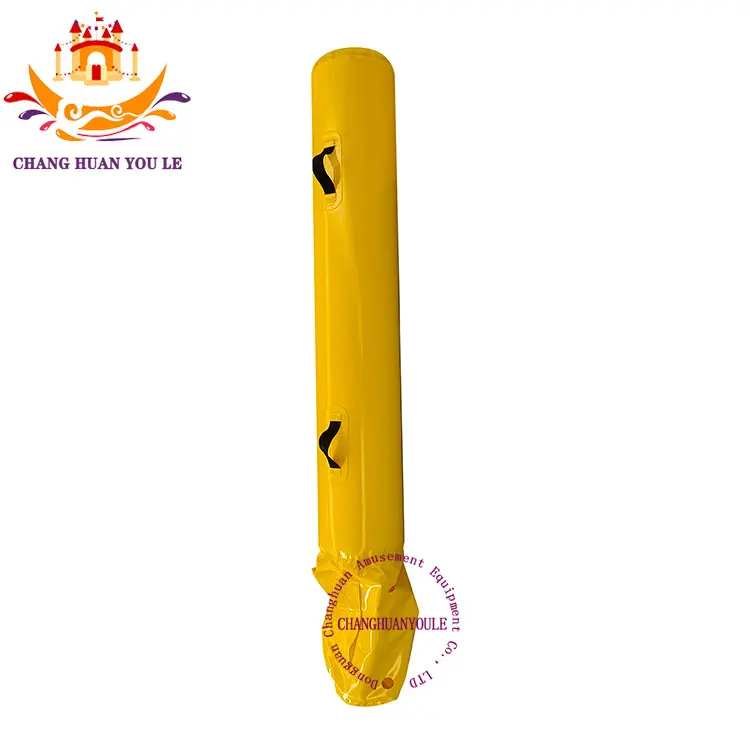 Yellow Red Color Custom Logo Swim Life Buoy Open Water Inflatable Long Cylindrical Swimming Floating Buoy
