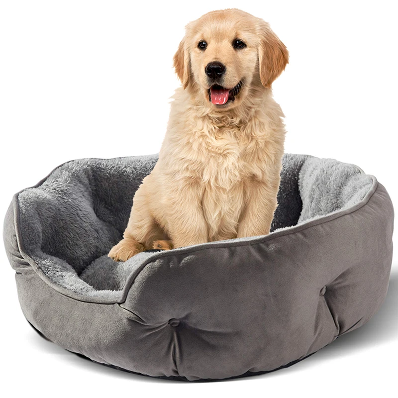 Luxury designer hundebett removable washable small indestructible eco friendly luxurious cat pet dog bed for large dogs