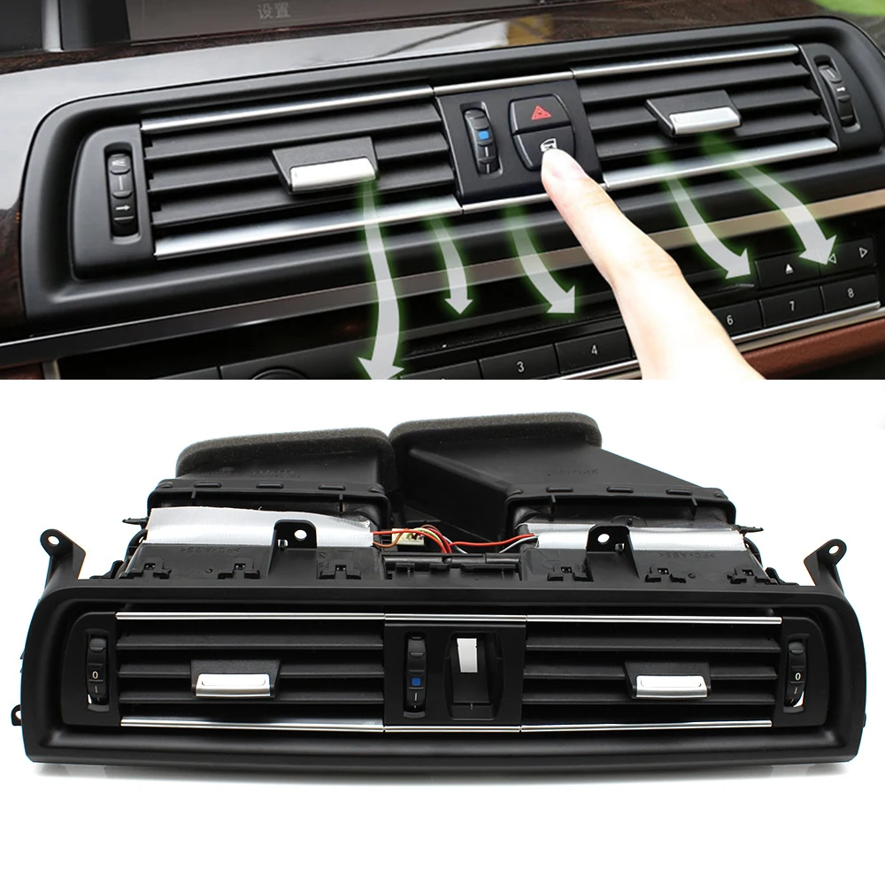 Factory Wholesale Central Left Right Rear Fresh Air AC Vent Chromed Grille Outlet Assembly for BMW 5 Series F10 F11 F18