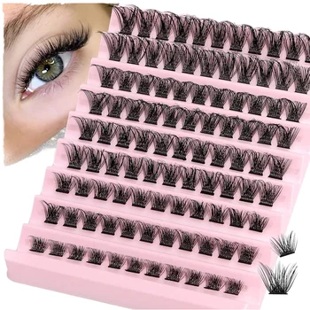 8-16mm Reusable Comfortable Natural Fluffy Progressive Eyelash Segment Kit Custom Logo Diy Lashes Extensions