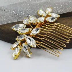 Новое поступление 2022, свадебная расческа для волос «конский глаз» со стразами, свадебные аксессуары для волос оптом для женщин