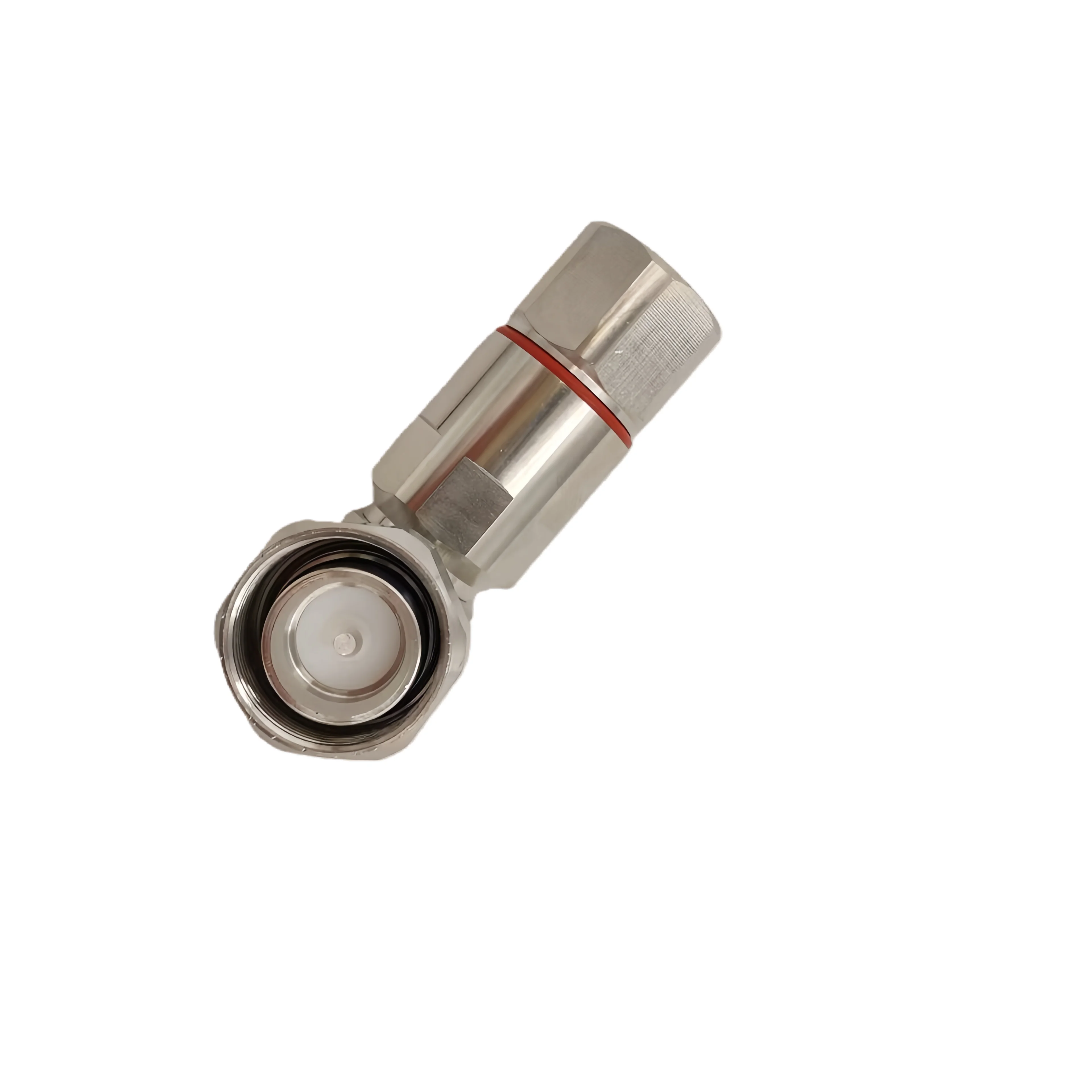 Right-Angle 4.3/10 Male RF Coaxial Connector for Regular Coaxial Cable Assemblies