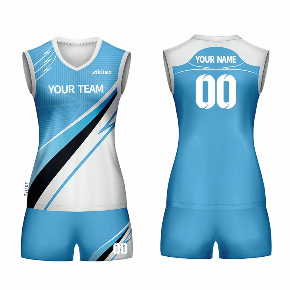 Custom New Uniform Design Set Low MOQ Quick Dry Slim Beach Wear Mens Womens Sublimation Volleyball Jersey