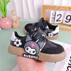 2026 Spring New Girls' Sports Sneakers Non-Slip Soft Rubber Insole Slip-On Casual Sneakers Cartoon Design Trendy for Big Girls
