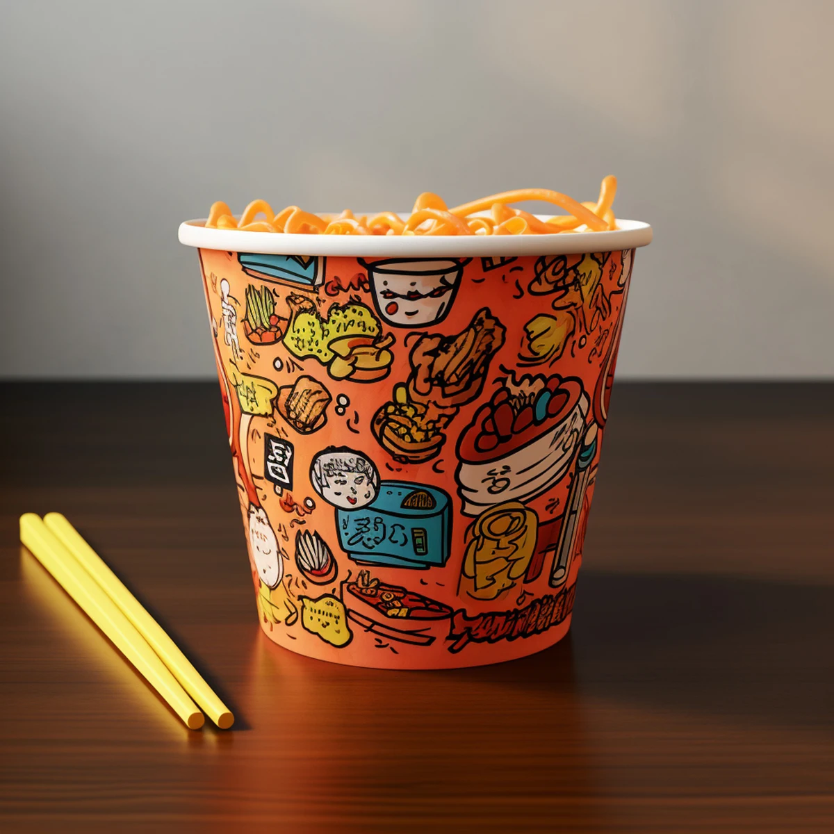 Customizable 8 12 16 24 32 oz Disposable Kraft Paper Cups Waterproof Brown Soup Noodle Salad Bowls with Lids for Food Storage