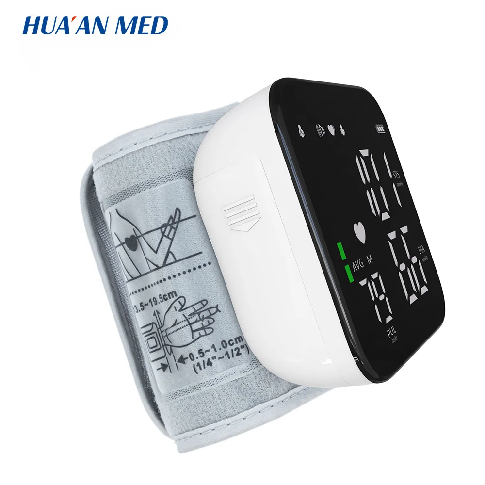 HUAAN LED Voice Broadcasting Medical Device Digital Electric Wrist Band BP Cuff Machine Sphygmomanometer Blood Pressure Monitors