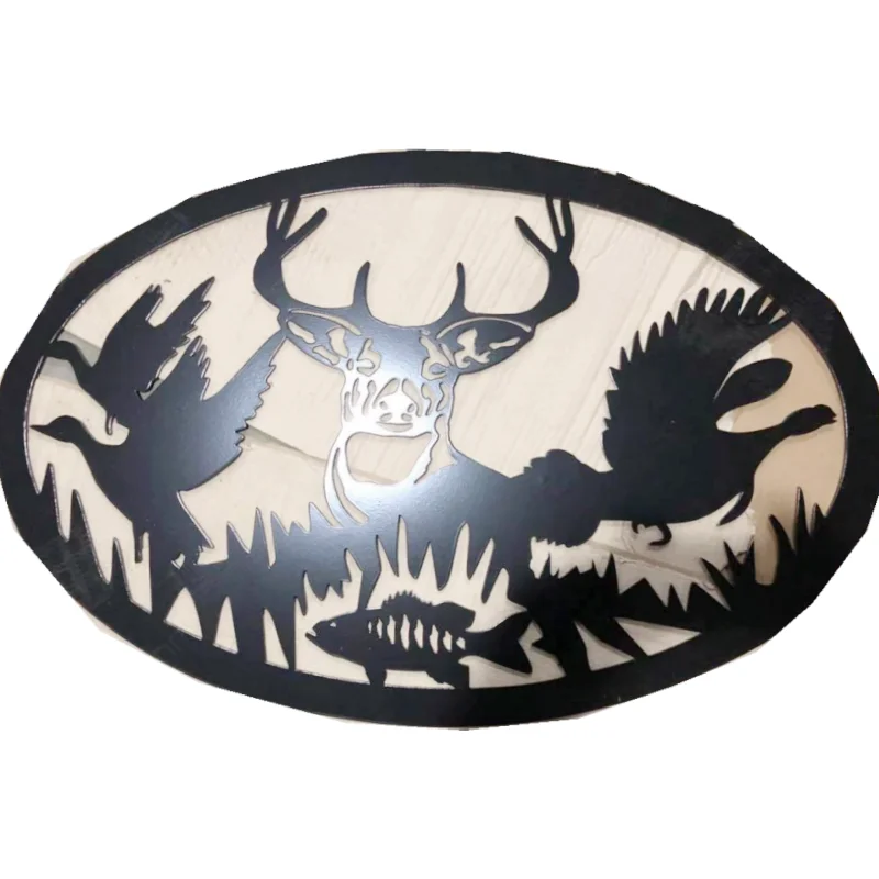 Factory Direct Sales 20ft 18FT 16FT 14 FT Steel Gates Galvanized Steel Fence Gate Wrought Iron Gate With Horse Deer Cow