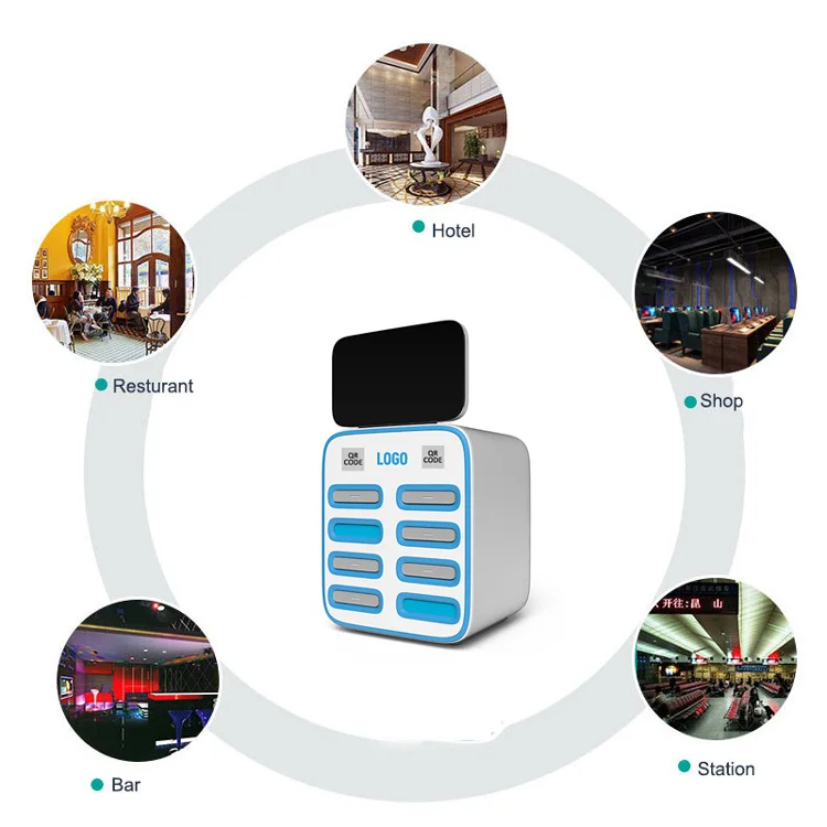 
8 портов портативная внешняя батарея для аренды зарядное устройство для телефона с общим доступом внешний аккумулятор зарядная станция 