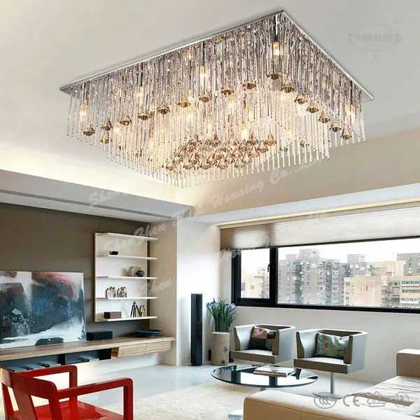 high quality hotel crystal ceiling chandelier lighting bedroom decor stainless steel light ETL60447