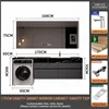 Lavabo integrato curvato a caldo 170Rock Slab + mobiletto a specchio intelligente