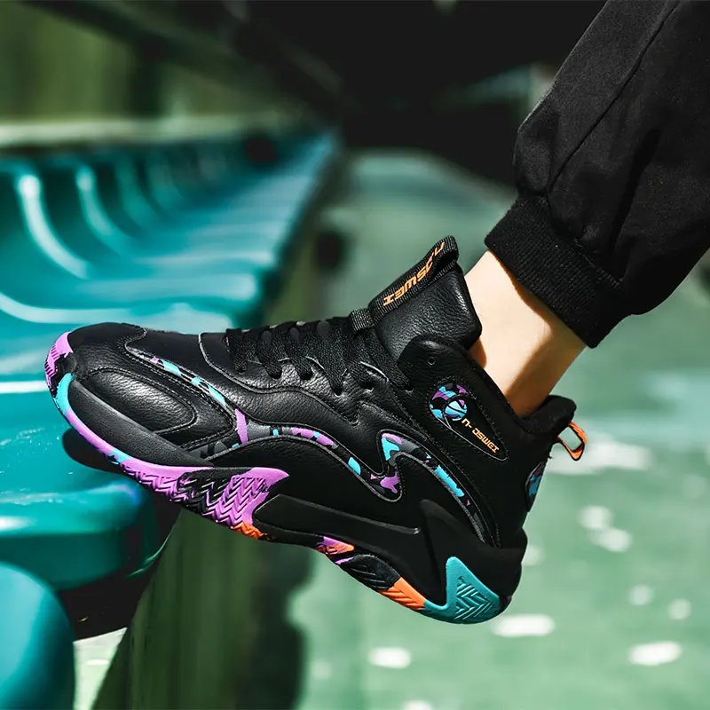 Спортивная обувь, мужские кроссовки для бега, новые мужские баскетбольные ботинки, теплые зимние ботинки