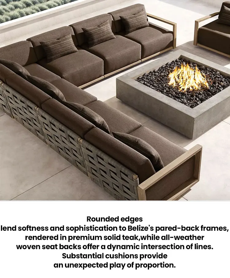 Outdoor Villa Furniture Patio Hotel Garden Solid Teak Wood Modular