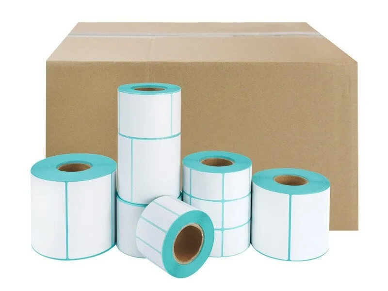 Label Roll Containers Waterproof Plain Label Roll - Ideal for Shipping & Barcodes